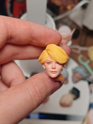 Painted 1/12 Heroine Power Girl Head Sculpt Fit 6'' ML Action Figure