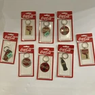 Lot of 8 Vintage 1995 Coca Cola Key Rings NEW on Cards Sealed