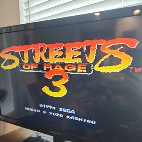 Streets of Rage 3 Sega Genesis, 1994 - tested- Cartridge Only label torn