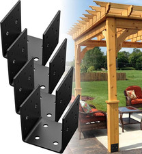 4 Pack Heavy Duty 4x4 Post Base Brackets Steel Pergola Gazebo Anchor Kit