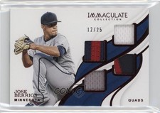 2019 Panini Immaculate Quads Red 12/25 Jose Berrios #IQ-JB 1j8q