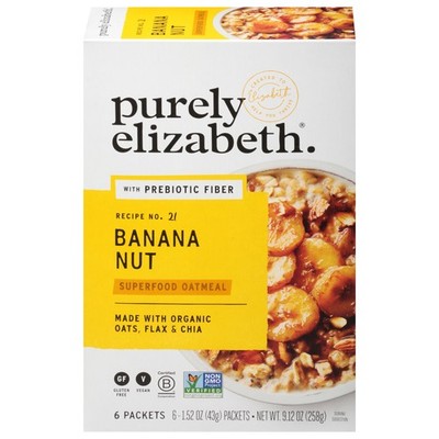 Purely Elizabeth  Sugar Free Oatmeal Banana Nut   9.12 Oz