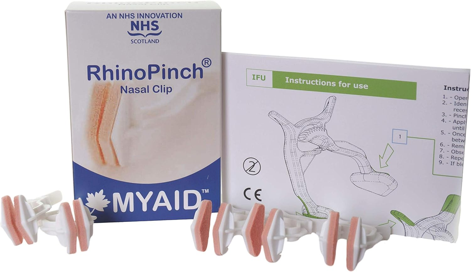 RhinoPinch Nasal Clips - Pack of 5 | First Aid for Nose Bleeds (Epistaxis)