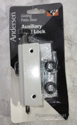 Andersen White 200 400 Series Gliding Sliding Patio Door Auxiliary Foot Lock