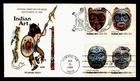 DR WHO 1980 FDC INDIAN ART MASK COLLINS HAND COLORED CACHET COMBO M75666