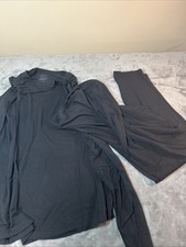 Cuddl Duds Softwear w/ Stretch Long Sleeve Crew Neck Top And Leggings Black