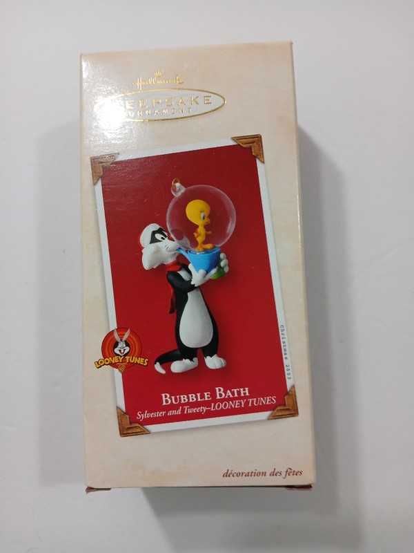 Hallmark Sylvester and Tweety Bubble Bath 2003 Ornament Looney Tunes nib