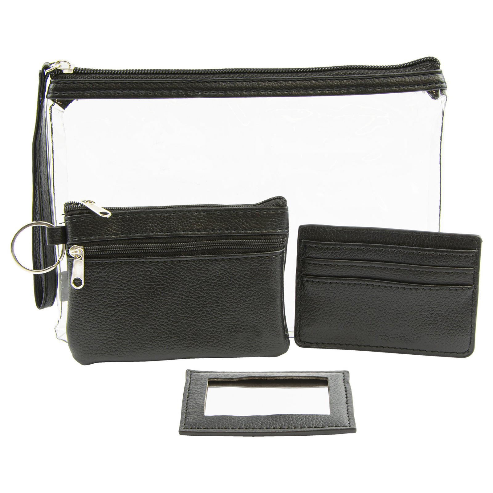 Набор прозрачных браслетов Mundi из 4 предметов с портмоне, держателем для карт и зеркальцем