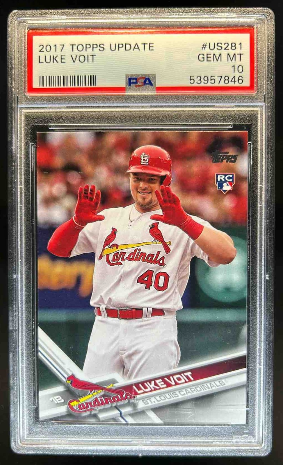 2017 Topps Update Luke Voit RC Rookie #US281 Cardinals PSA 10
