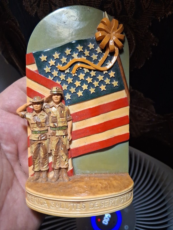 SEBASTIAN MINIATURE SML-292 America Salutes Desert Storm Plaque 