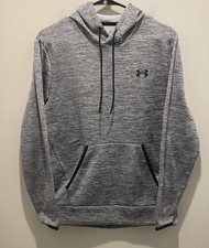 Under Armor Long Sleeve Pullover Hoodie Gray Women's Size Small EUC Logo