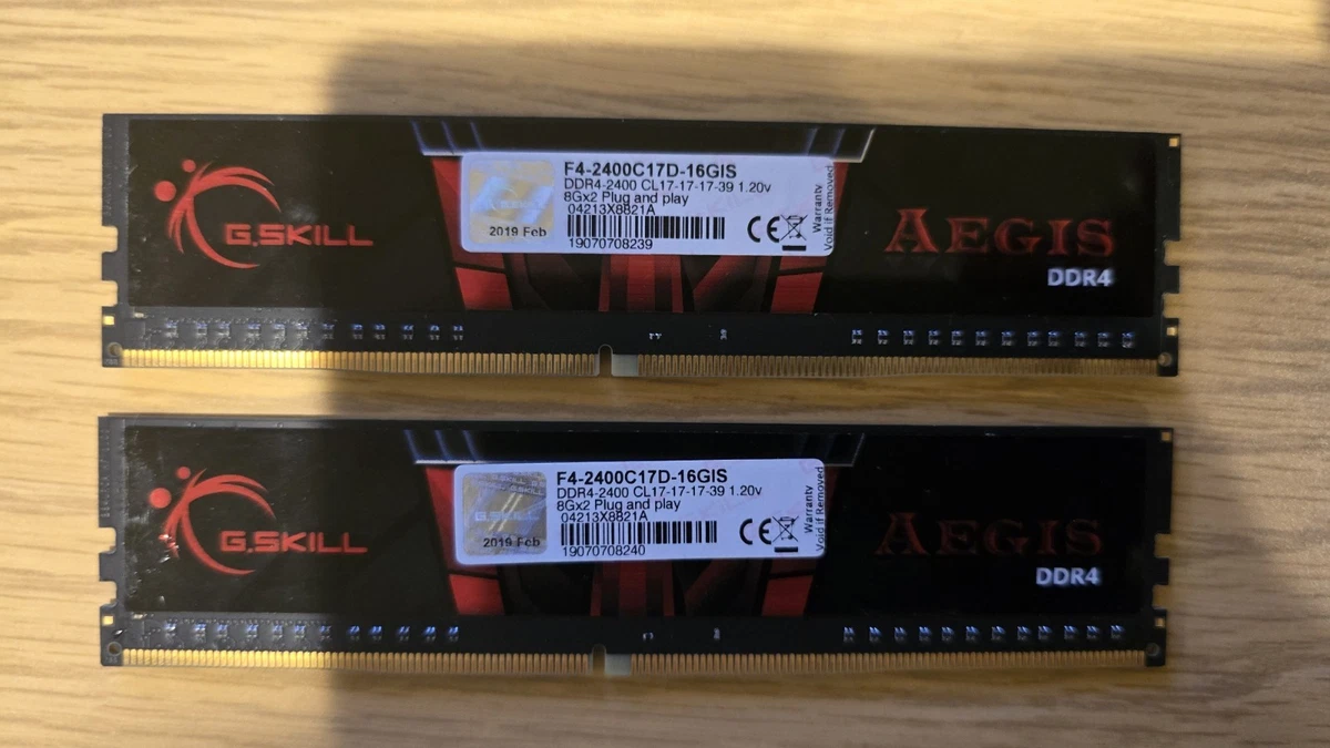 G. SKILL PC4-19200 (DDR4-2400) Bus Speed DIMM Computer Memory (RAM