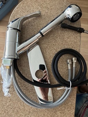 American Standard Chrome Pull-Out Kitchen Faucet Single-Hole Hose