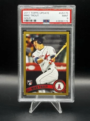 Mike Trout 2011 Topps Update #US175 Gold /2011 Rookie (RC) PSA 9 Angels ICONIC🔥