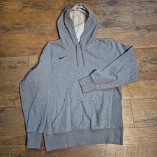 Vintage Nike Hoodie Youth Large 12  14 Full Zip Sweatshirt Black Swoosh Athletic