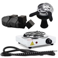 Pack chicha Tuyau Marrakech + Chauffe Charbon + Foyer Silicone + Charbons Coco