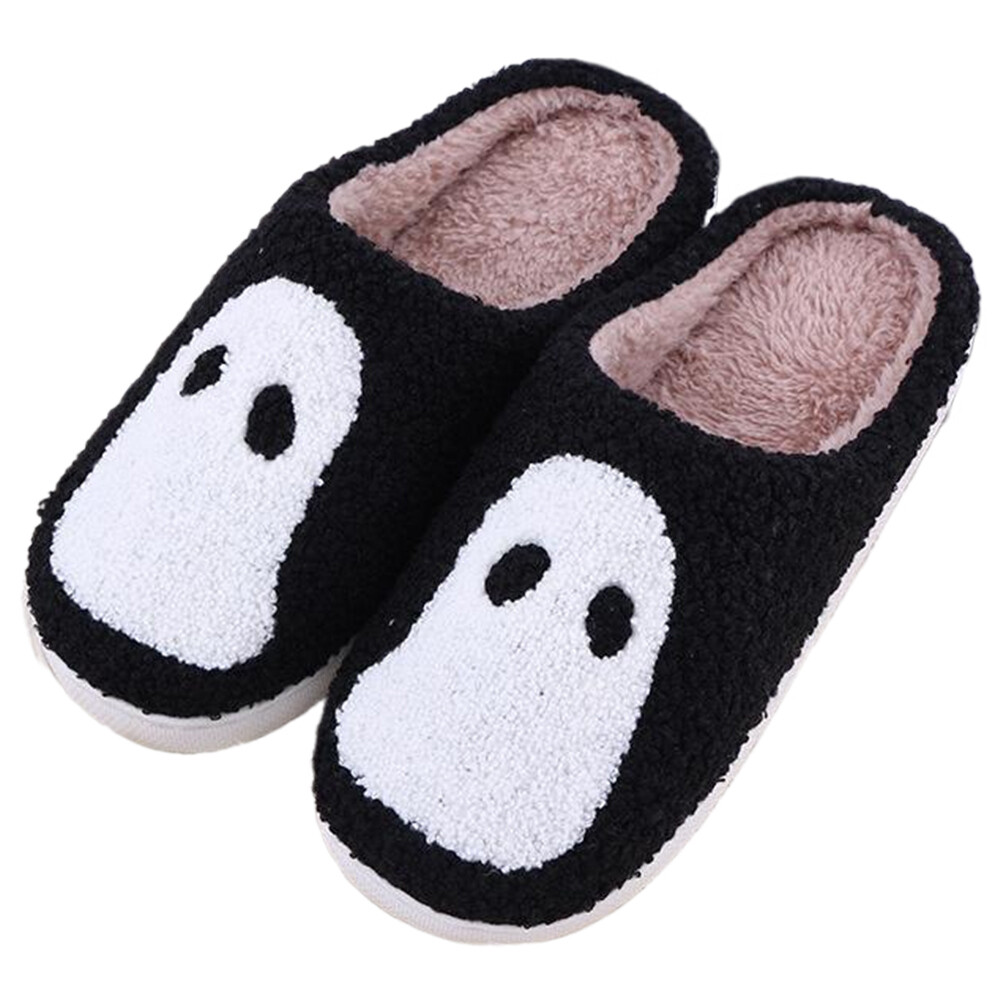 APL Halloween Ghost Plush Slippers Fluffy Home Slippers for Outdoor Indoor Bedroom