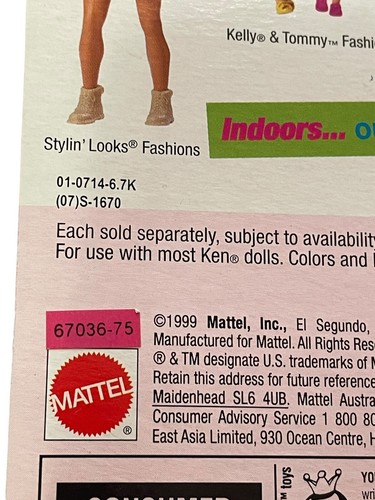 1999 Ken Doll Barbie Friend Little Extra Cool shoes Mattel 67036 NRFP 5 pairs - Picture 10 of 11