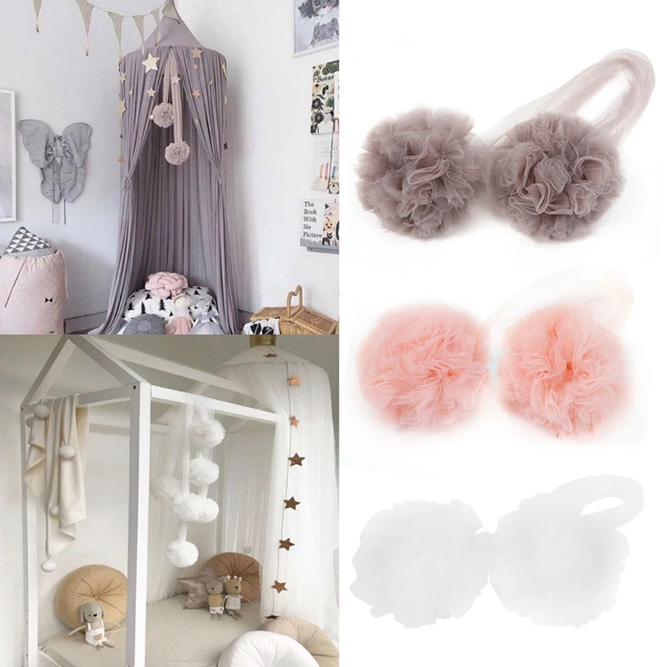 Mosquitera colgante para cama de bebé bola de flores cuna accesorios colgante de pared decoración Foto 4 de 4