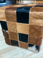 ⚜️ IKEA Jularp Kuhfell Hocker  Beistelltisch Patchwork Barhocker Stockholm Leder