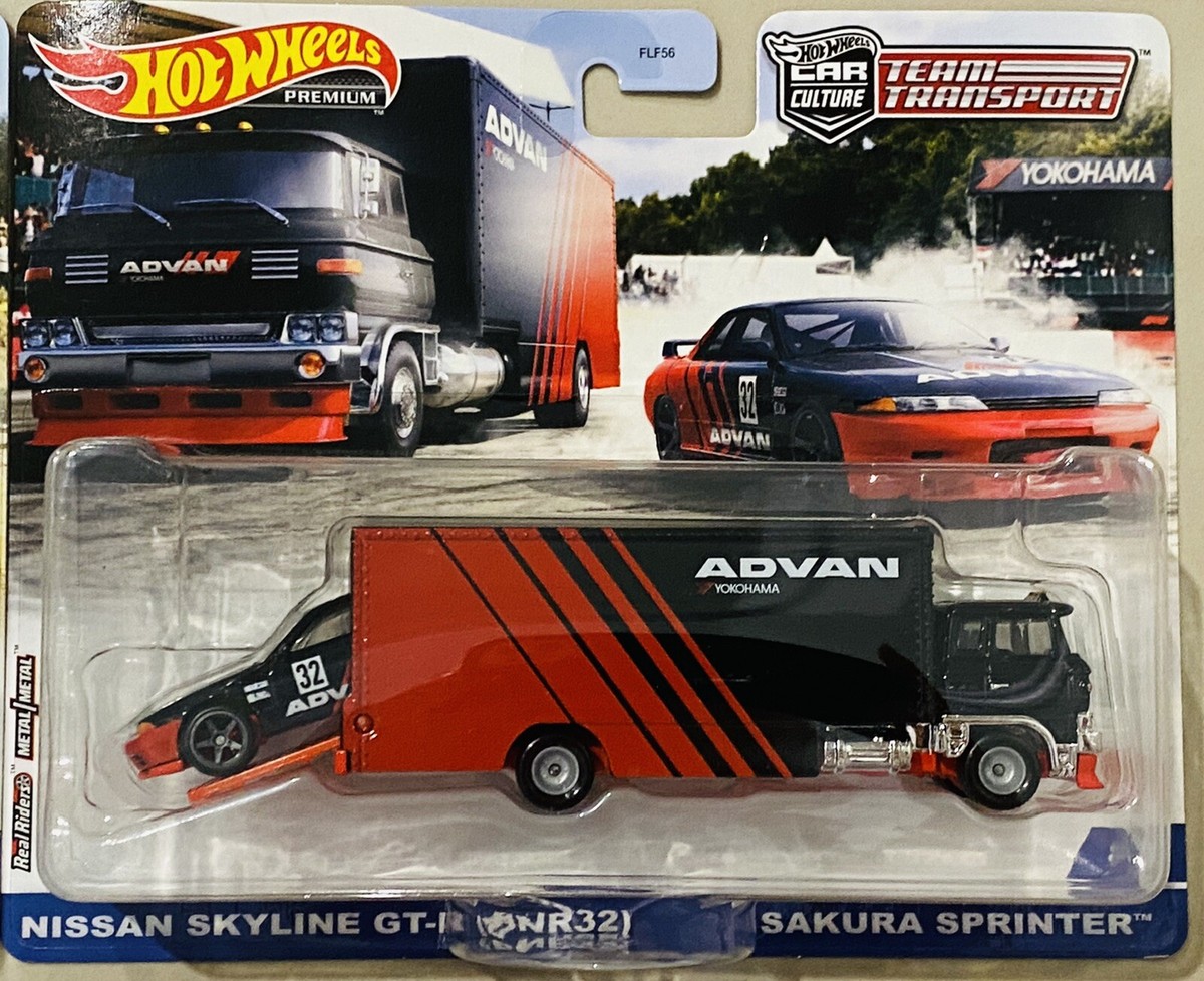 ホットウィール　チームトランスポート　アドバン　GTR　BNR32 R32 Hot Wheels Team Transport NISSAN SKYLINE GT-R (BNR32) #27