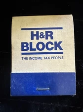 Vintage matchbook - H&R Block Income Tax People Match Book Matches