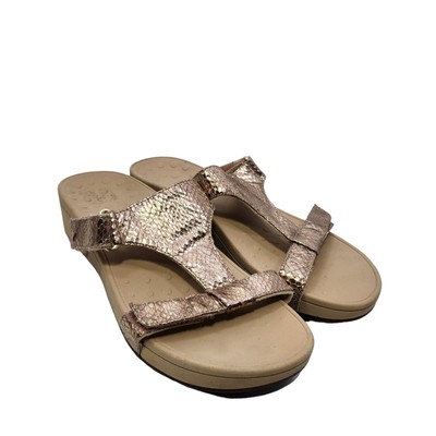 vionic sandals rose gold