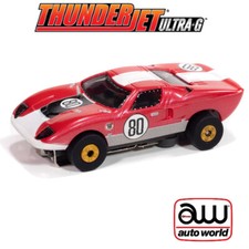 Auto World Thunderjet 1966 Ford GT40 Carmine HO Scale Slot Car