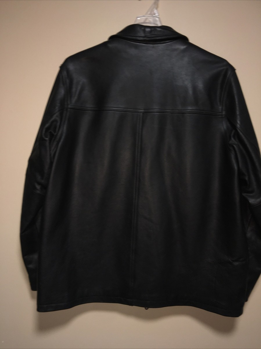 Oakwood Classic Black Leather Moto Jacket Thinsulate Men's Sz