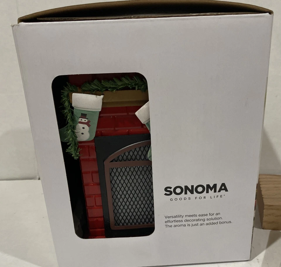 "Calentador de cera para chimenea Sonoma rojo 6"" quemador de fusión de tarta eléctrico de mesa Navidad" Foto 4 de 4