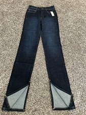 anthropologie pilcro womens open slit bottom jeans size 25 140