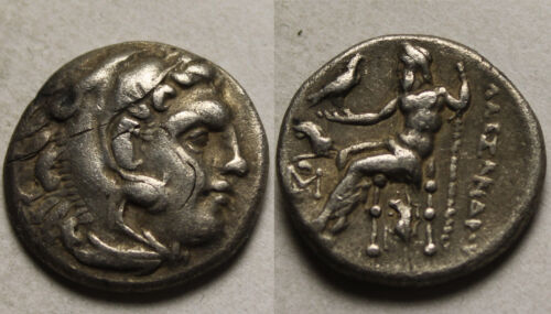 Rare Ancient Greek silver coin Alexander Macedonian King, Abydos, Heracles, Zeus - Picture 3 of 4