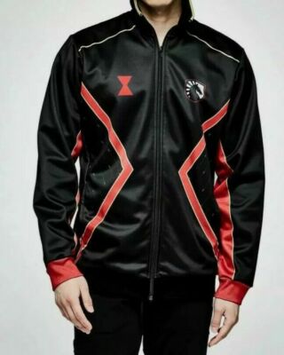 NWT Team Liquid x Marvel Comics Authentic Black Widow Full Zip Track Jacket 