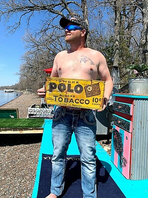 polo cigarettes Vintage Polo Snuff Smoking Cigarette Tobacco Metal Sign W/ Horse 20inX9  Pipe