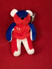 Salvino's Bammers Opening Day Kerry Wood 34 Beanie Plush Bear Red White Blue