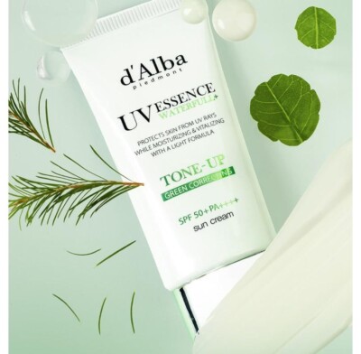 D'ALBA Waterfull UV Essence Tone-Up Sun Cream Green Correcting