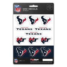 Official Licensed - NFL Houston Texans Vinyl Mini Decal Pack Made in USA