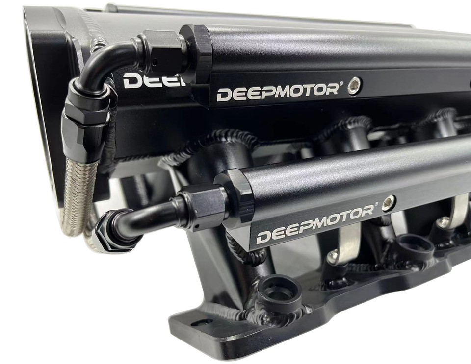Deepmotor LS1 LS2 LS6 102mm Intake Manifold 16 injector Dual Fuel Rail ...