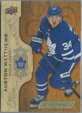 Auston Matthews 2018-19 UD Engrained 093/299 #10 Toronto Maple Leafs