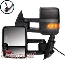 Power Heated Towing Mirrors Sequential Signal For 07-13 Chevy Tahoe GMC Sierra