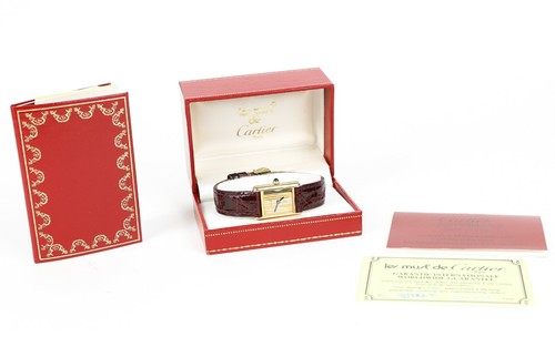 GOLD PLATED TANK AUTOMATIC WRIST WATCH 