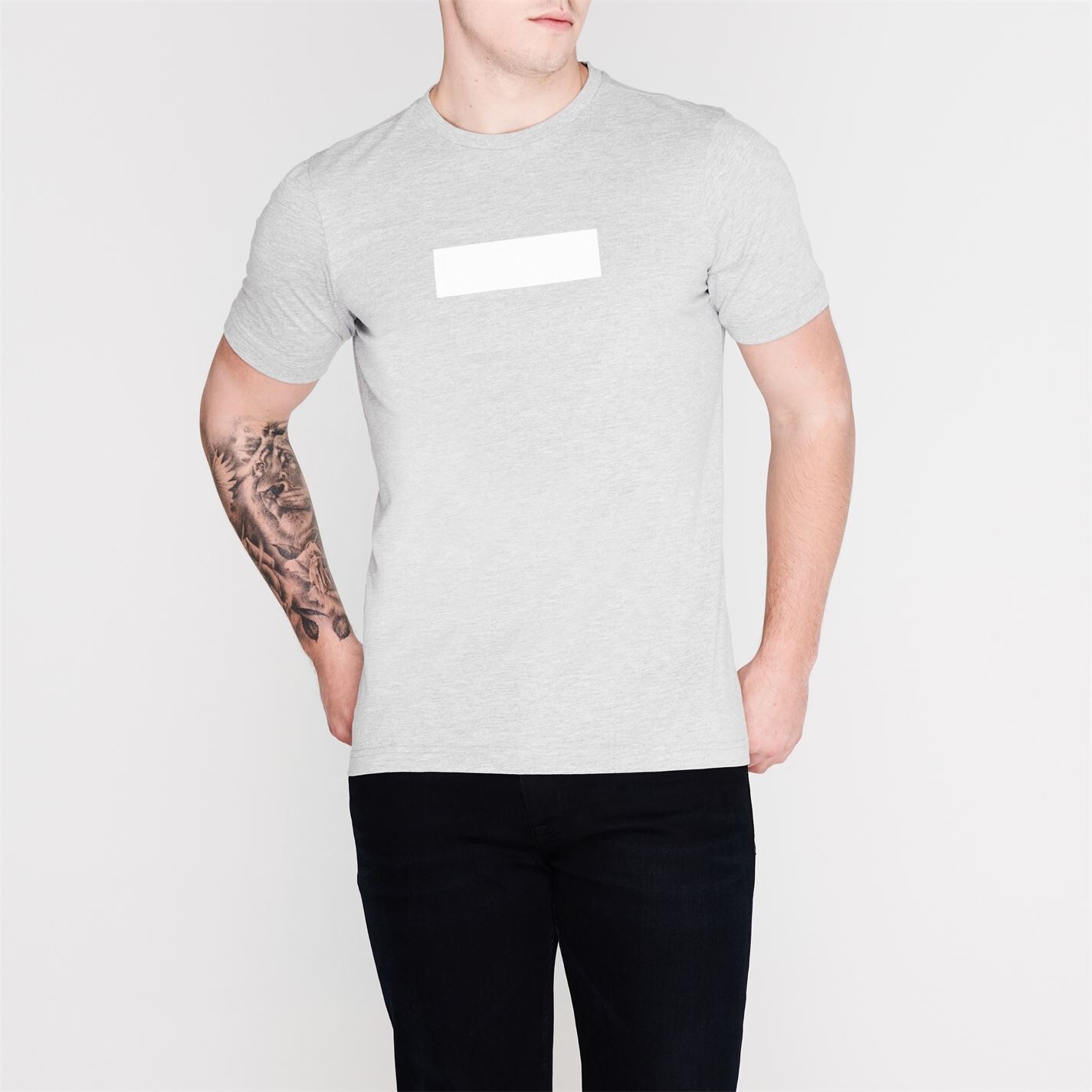 ALTRA T shirt uomo manica corta Bjorn Borg Box logo casual girocollo grigio M #1