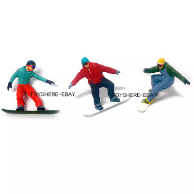 3D print handpainted 1/87 TOY mini Snowboard figure model fit car street diorama
