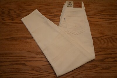 NWT WOMENS LEVI CORDUROY PANTS Multiple Sizes High Waisted Mom Jeans Cream  Ivory - Main Image