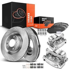 Front Disc Brake Rotor & Ceramic Pads + Brake Caliper for Mazda CX-9 2007-2015