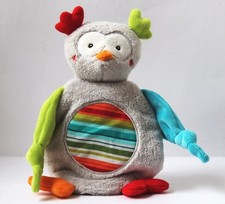 Baby Club Eule 🦉 Uhu Vogel grau bunt NEU Schmusetuch Kuscheltuch C&A (T125)