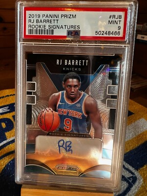 2019-20 Prizm RJ Barrett Autograph card & RC card