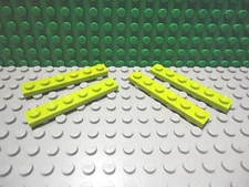 Lego 4 Lime Green 1x6 base plate NEW