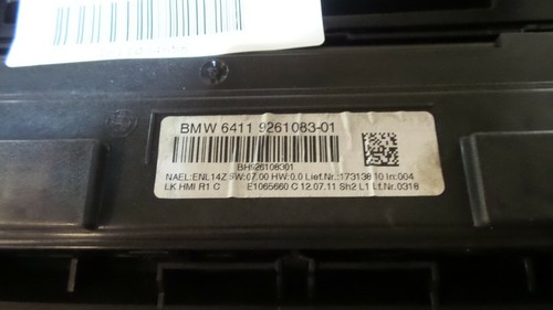 BMW 1´ F20 F22 Air Conitioning Operating Device 9261083/9261103 - Picture 6 of 6