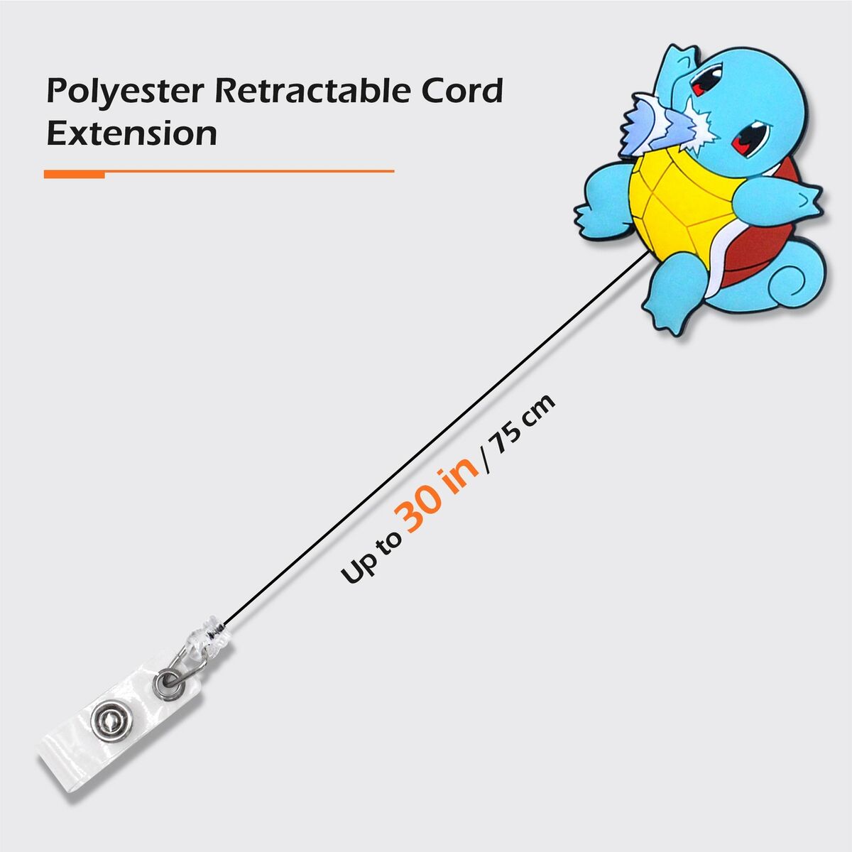 Finex Pokemon Pikachu Pokeball Squirtle Set of 5 Retractable Name